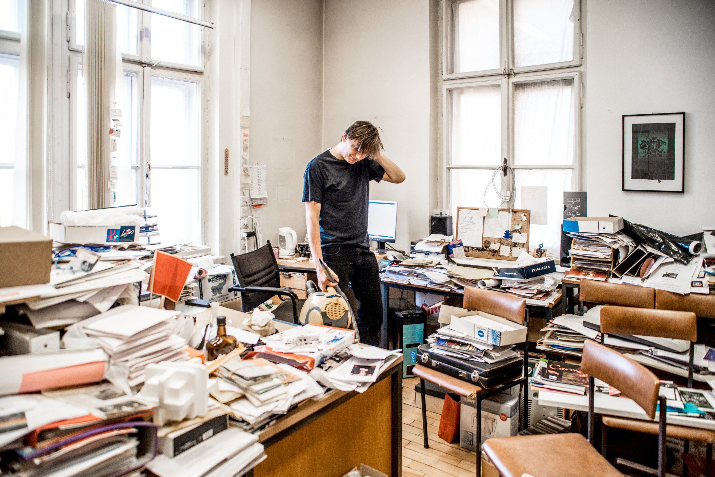 Organized office workspace